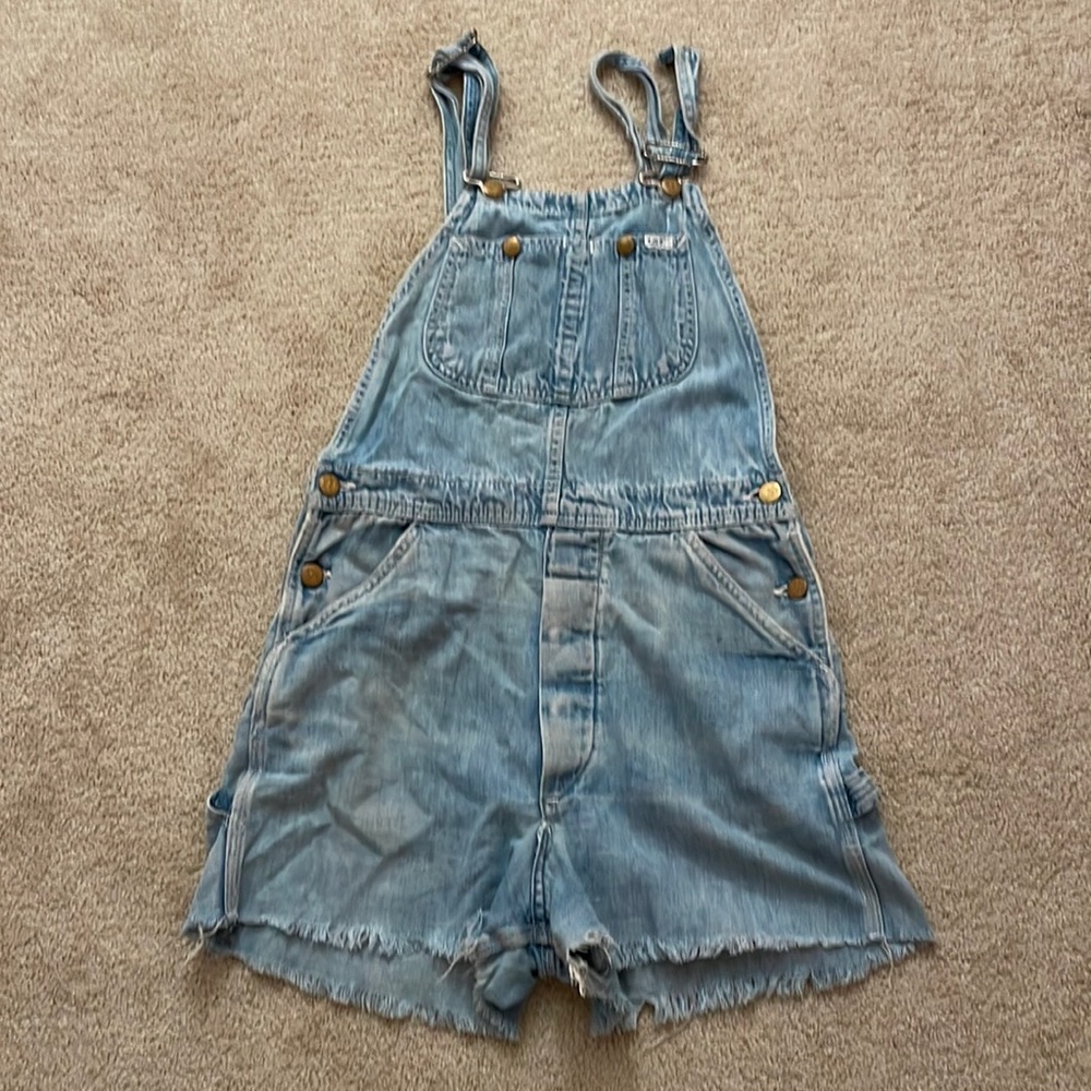 Vintage Lee overall shorts